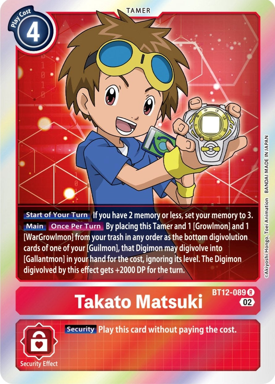 Image for Takato Matsuki (BT12-089 R) (BT12) - Digimon Card Game