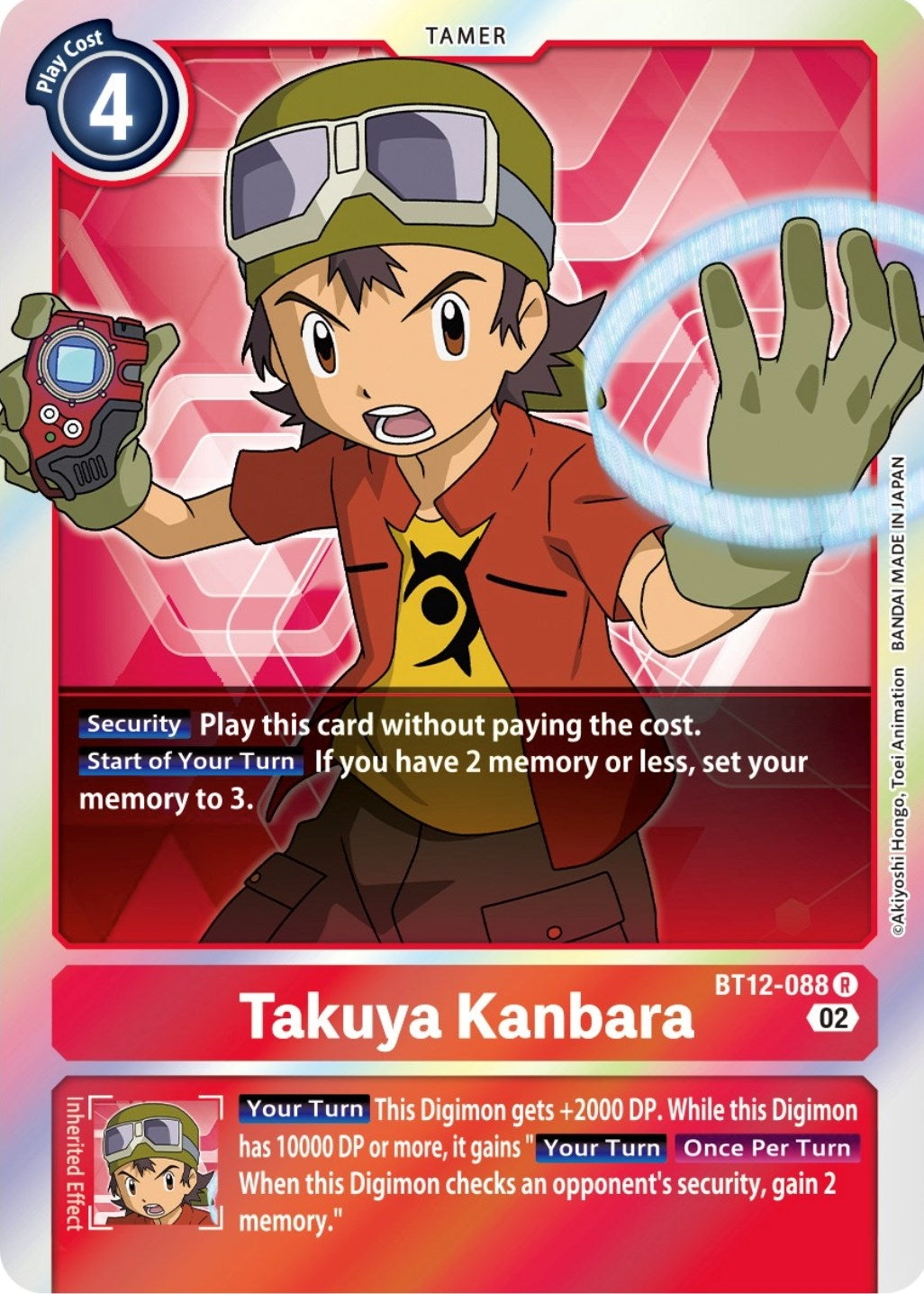 Image for Takuya Kanbara (BT12-088 R) (BT12) - Digimon Card Game
