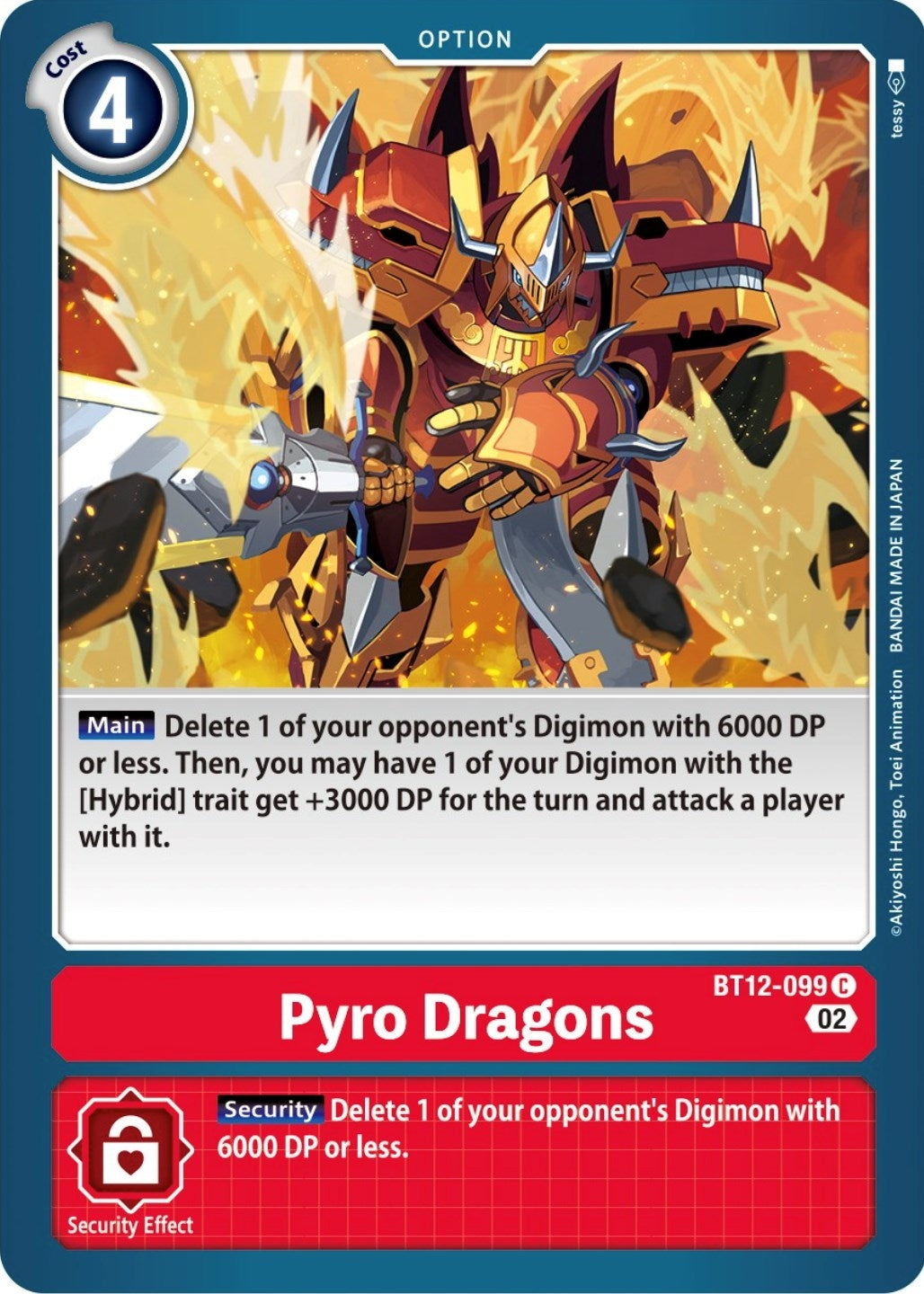 Image for Pyro Dragons (BT12-099 C) (BT12) - Digimon Card Game