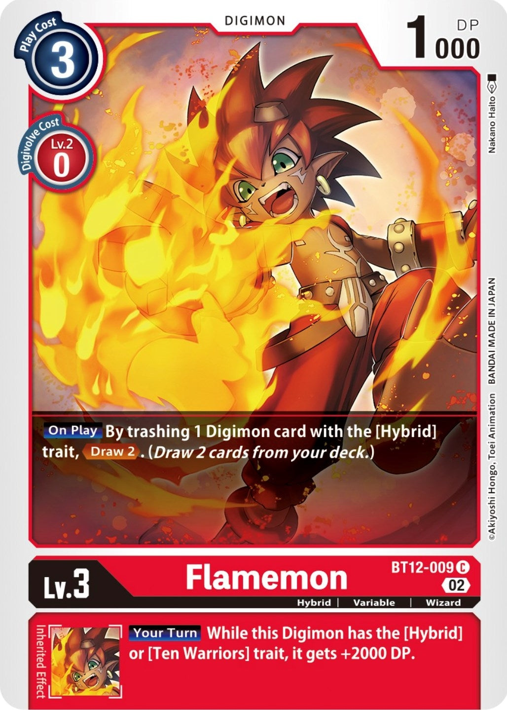 Image for Flamemon (BT12-009 C) (BT12) - Digimon Card Game