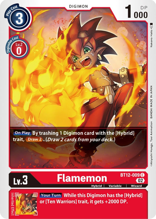 Image for Flamemon (BT12-009 C) (BT12) - Digimon Card Game
