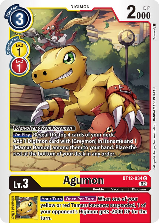 Image for Agumon - BT12-034 (BT12-034 C) (BT12) - Digimon Card Game