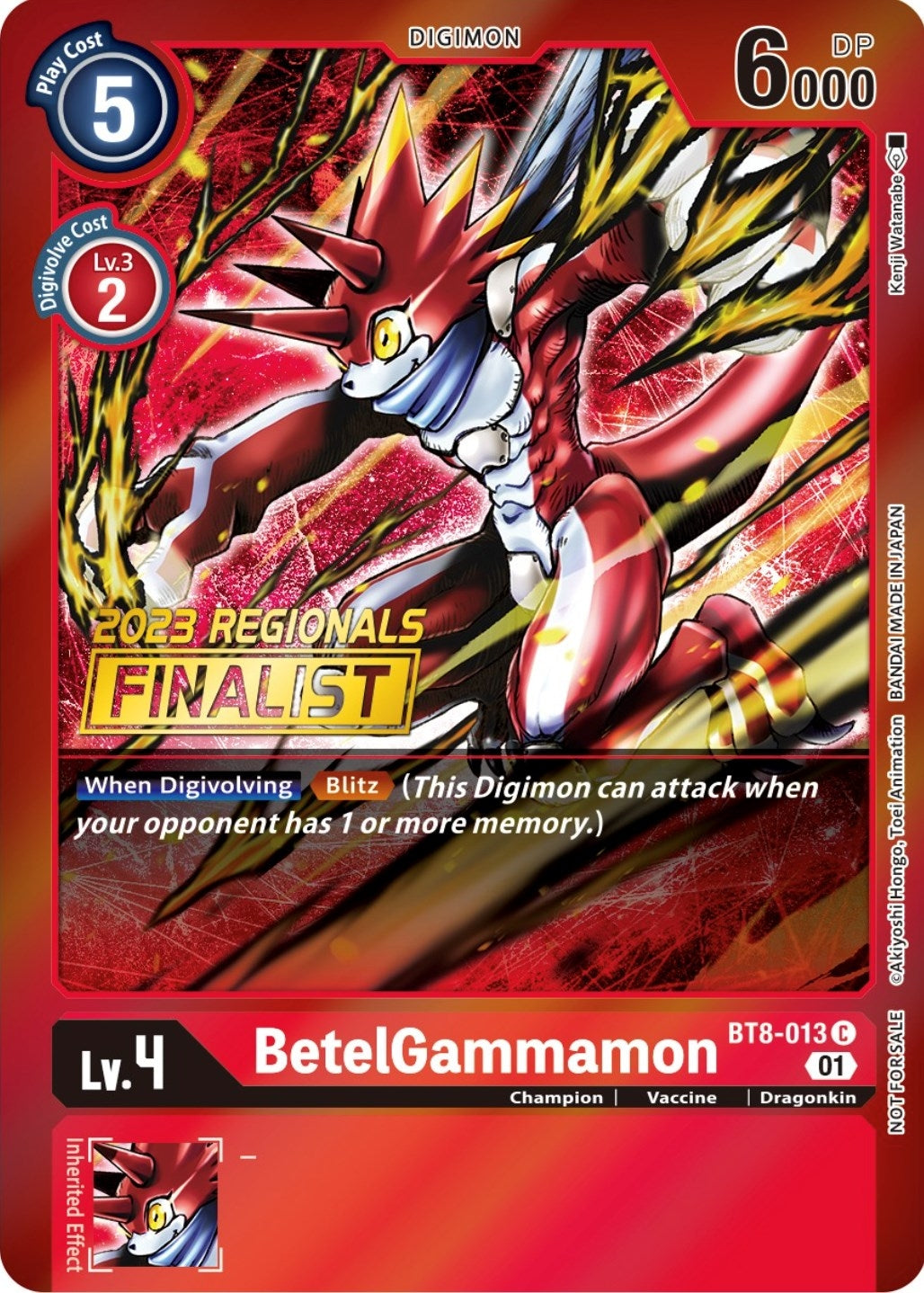 Image for BetelGammamon (2023 Regionals Finalist) (BT8-013 C) (BT08) - Digimon Card Game