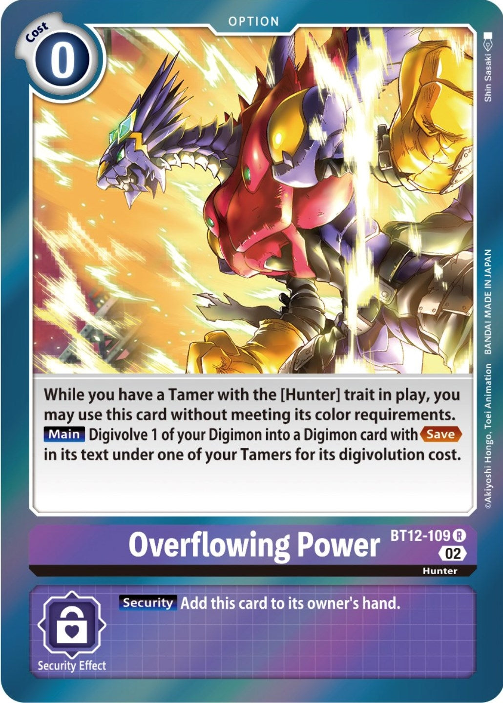 Image for Overflowing Power (BT12-109 R) (BT12) - Digimon Card Game