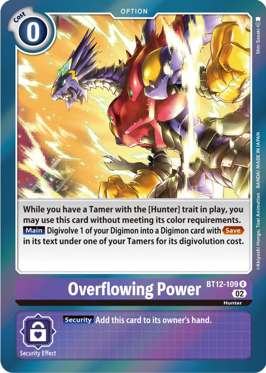 Image for Overflowing Power (BT12-109 R) (BT12) - Digimon Card Game