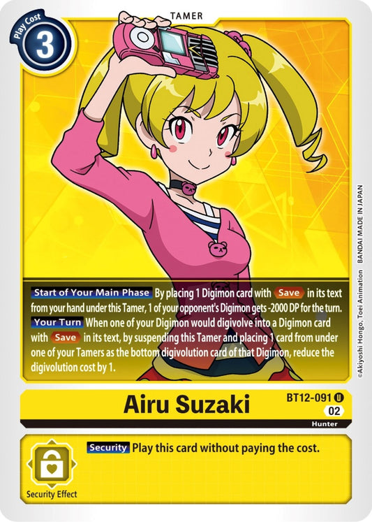Image for Airu Suzaki (BT12-091 U) (BT12) - Digimon Card Game