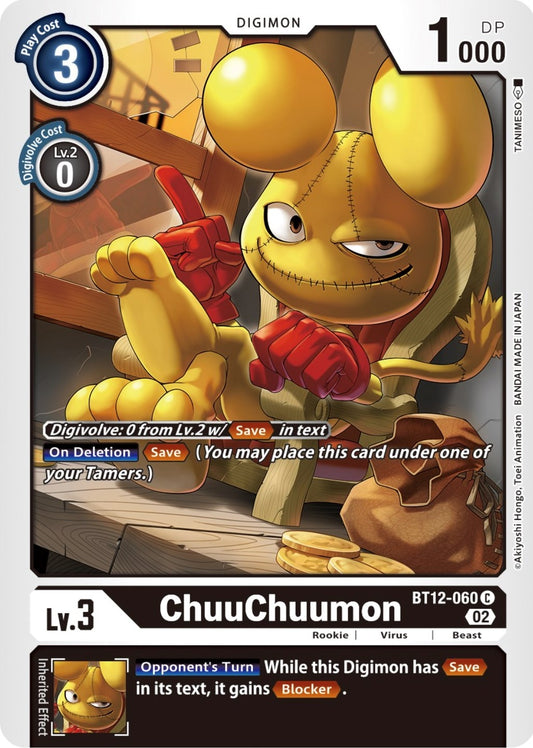 Image for ChuuChuumon (BT12-060 C) (BT12) - Digimon Card Game