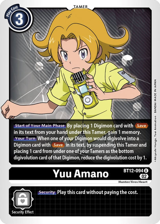Image for Yuu Amano (BT12-094 U) (BT12) - Digimon Card Game