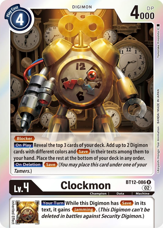 Image for Clockmon (BT12-086 R) (BT12) - Digimon Card Game