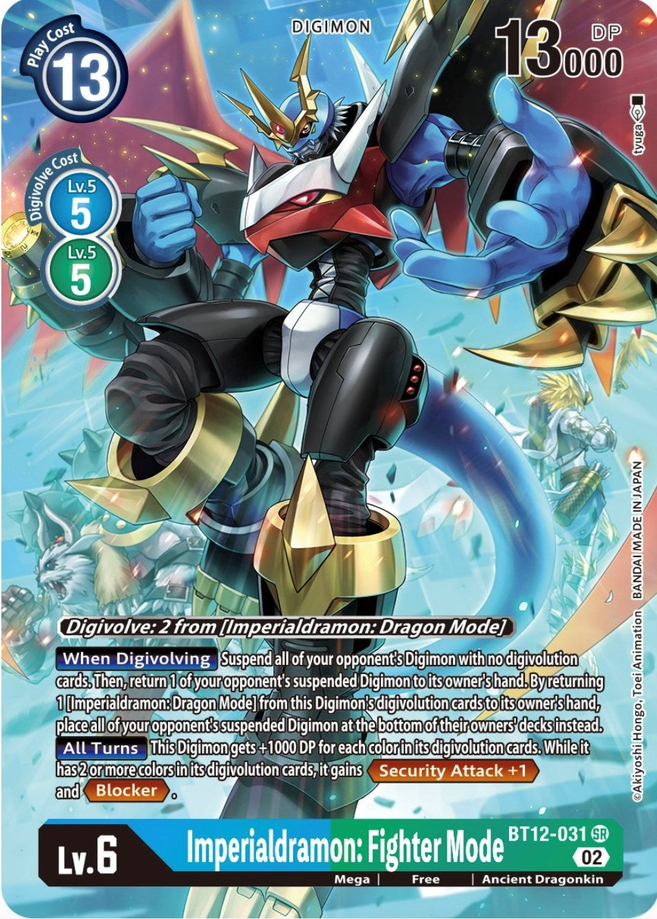 Image for Imperialdramon: Fighter Mode (Alternate Art) (BT12-031 SR) (BT12) - Digimon Card Game