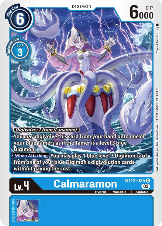 Image for Calmaramon (BT12-025 C) (BT12) - Digimon Card Game