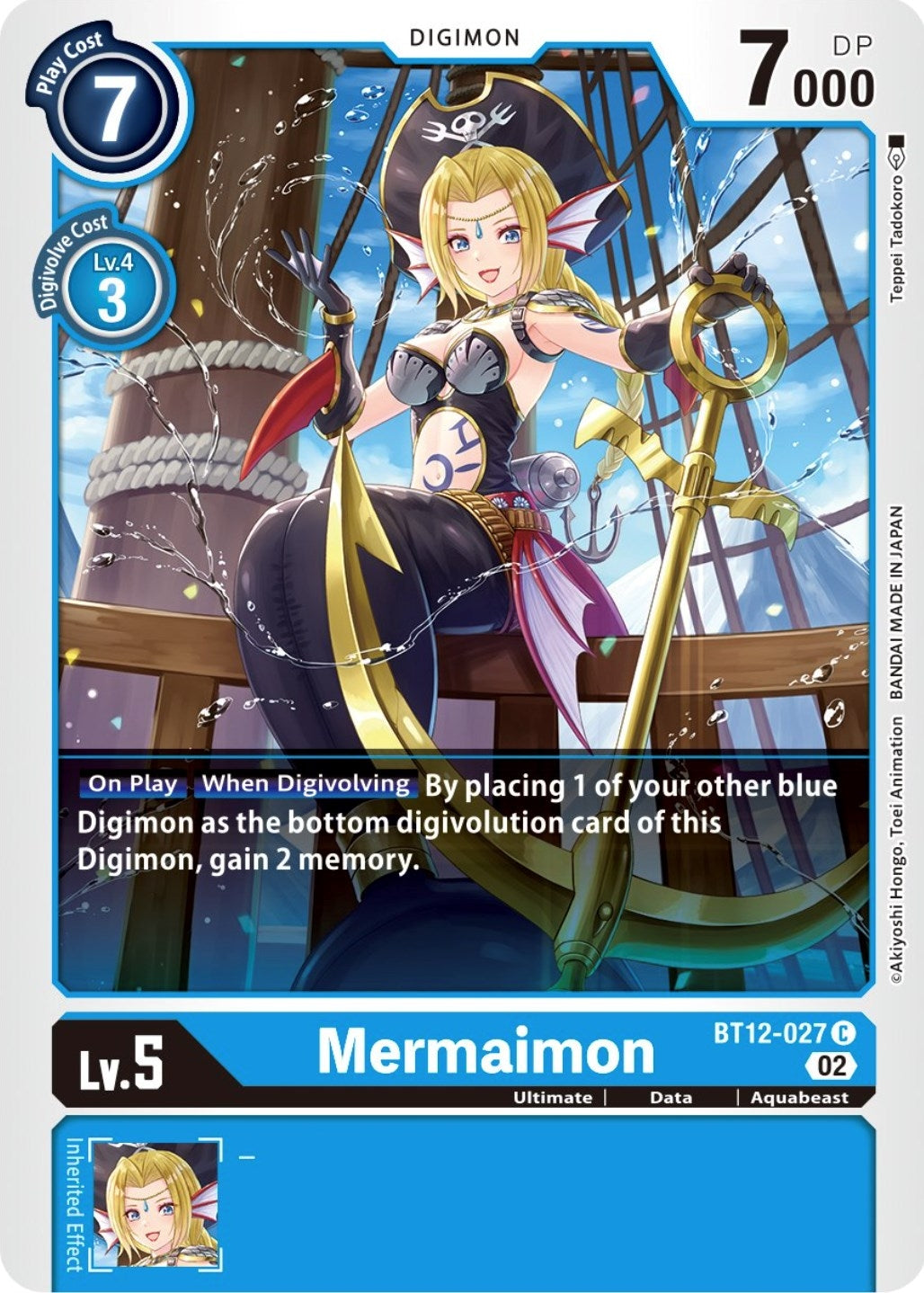 Image for Mermaimon (BT12-027 C) (BT12) - Digimon Card Game