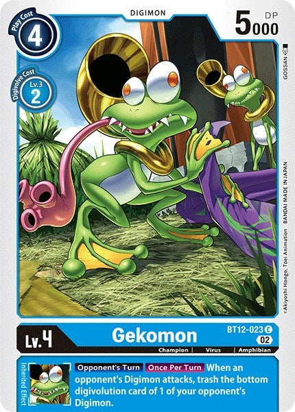 Image for Gekomon (BT12-023 C) (BT12) - Digimon Card Game