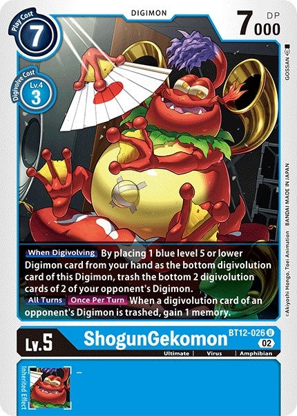 Image for ShogunGekomon (BT12-026 U) (BT12) - Digimon Card Game