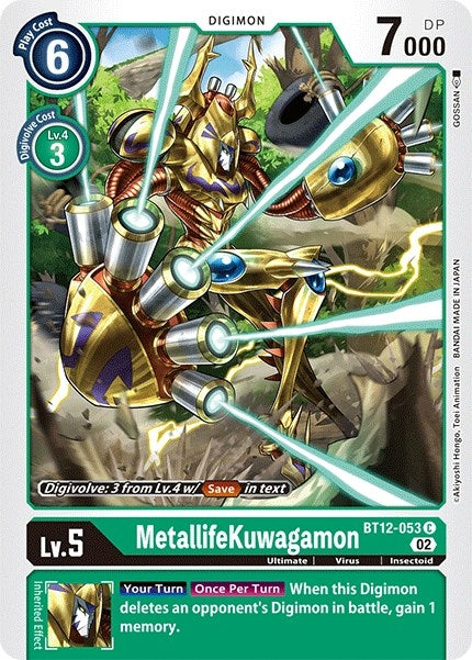 Image for MetallifeKuwagamon (BT12-053 C) (BT12) - Digimon Card Game