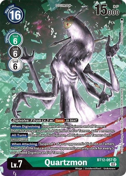 Image for Quartzmon (Alternate Art) (BT12-057 SR) (BT12) - Digimon Card Game