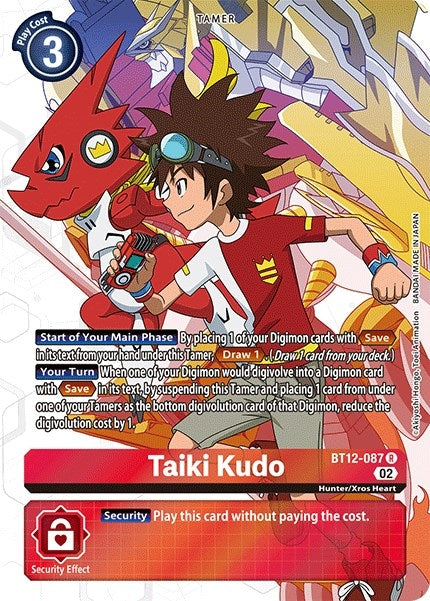 Image for Taiki Kudo (Alternate Art) (BT12-087 R) (BT12) - Digimon Card Game