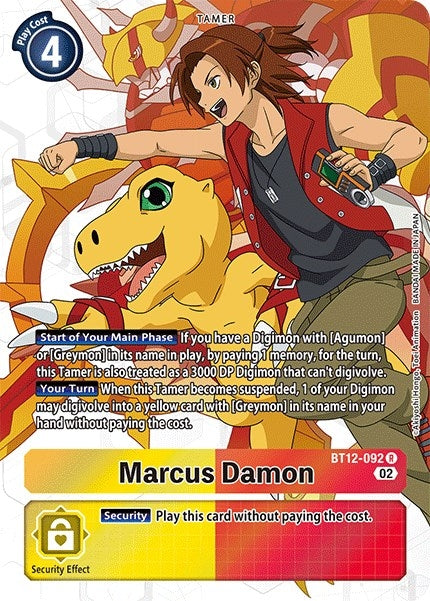 Image for Marcus Damon (Alternate Art) (BT12-092 R) (BT12) - Digimon Card Game