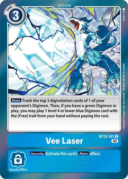 Image for Vee Laser (BT12-101 R) (BT12) - Digimon Card Game