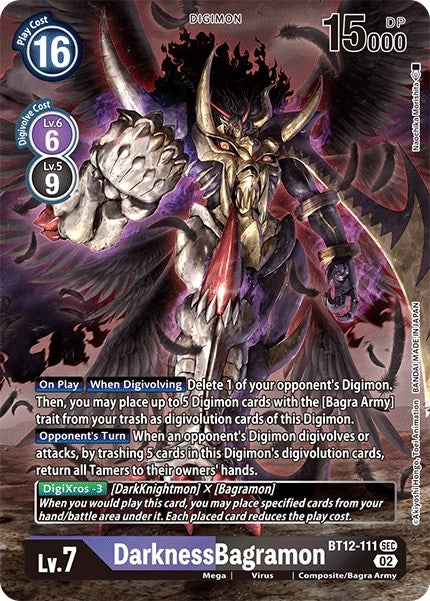 Image for DarknessBagramon (Alternate Art) (BT12-111 SEC) (BT12) - Digimon Card Game