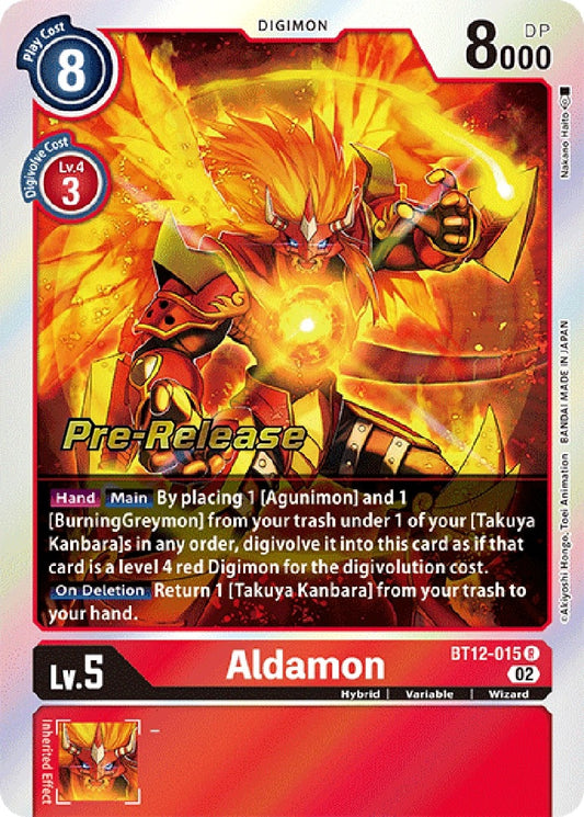 Image for Aldamon (BT12-015 R) (BT12_PR) - Digimon Card Game