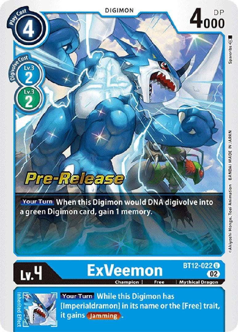 Image for ExVeemon (BT12-022 U) (BT12_PR) - Digimon Card Game
