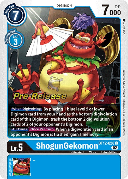 Image for ShogunGekomon (BT12-026 U) (BT12_PR) - Digimon Card Game