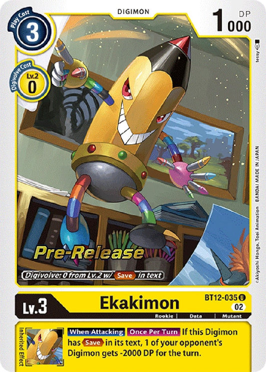 Image for Ekakimon (BT12-035 U) (BT12_PR) - Digimon Card Game