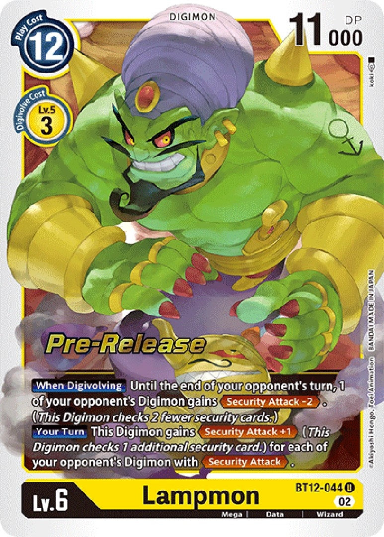 Image for Lampmon (BT12-044 U) (BT12_PR) - Digimon Card Game