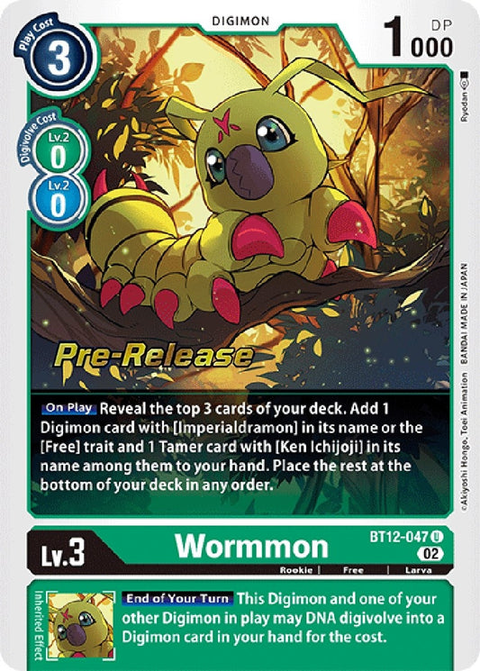 Image for Wormmon (BT12-047 U) (BT12_PR) - Digimon Card Game