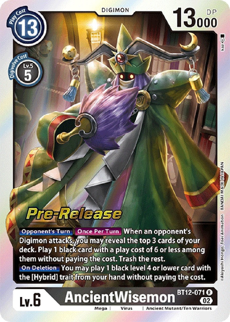 Image for AncientWisemon (BT12-071 R) (BT12_PR) - Digimon Card Game
