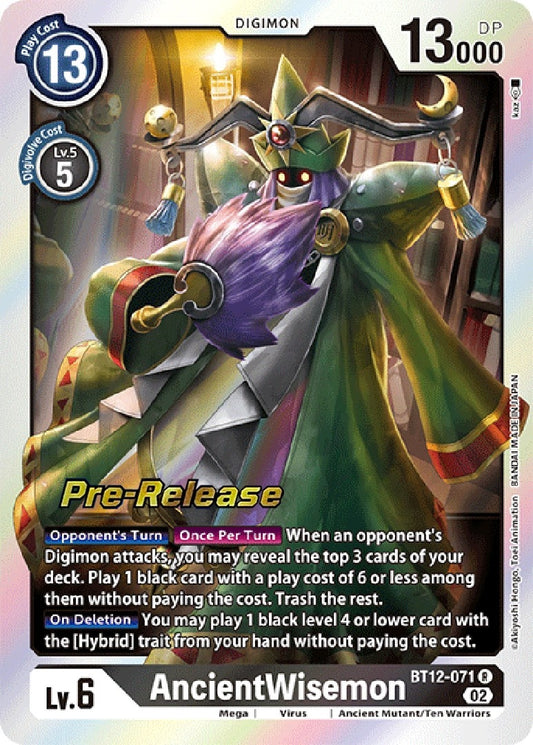 Image for AncientWisemon (BT12-071 R) (BT12_PR) - Digimon Card Game