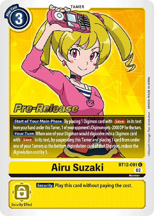 Image for Airu Suzaki (BT12-091 U) (BT12_PR) - Digimon Card Game