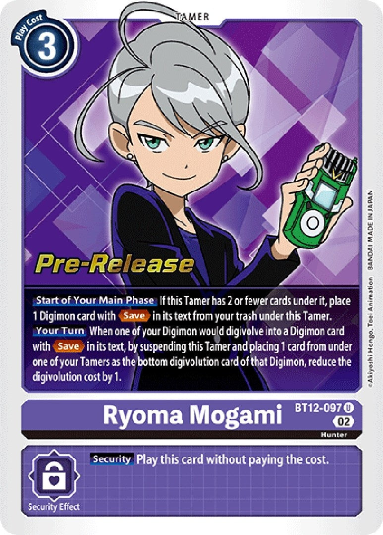 Image for Ryoma Mogami (BT12-097 U) (BT12_PR) - Digimon Card Game