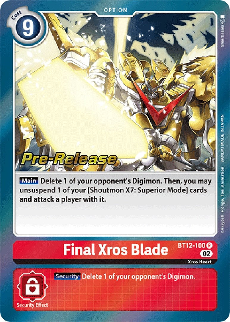 Image for Final Xros Blade (BT12-100 R) (BT12_PR) - Digimon Card Game