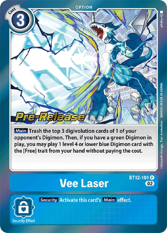 Image for Vee Laser (BT12-101 R) (BT12_PR) - Digimon Card Game