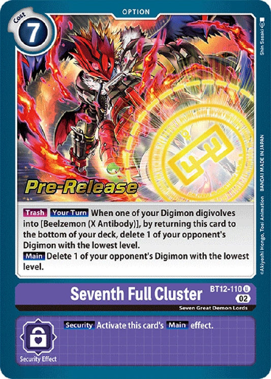 Image for Seventh Full Cluster (BT12-110 U) (BT12_PR) - Digimon Card Game