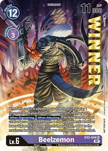 Image for Beelzemon (April 2023 Beelzemon Special) (EX2-044 SR) (ST-14_PR) - Digimon Card Game