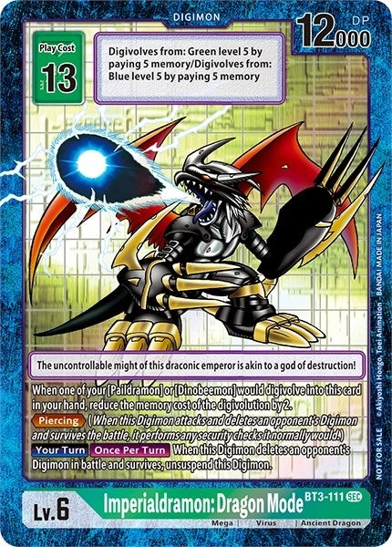 Image for Imperialdramon Dragon Mode (Secret Rare) (BT3-111 SEC) (RPC) - Digimon Card Game