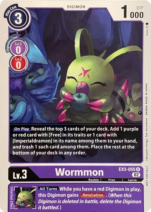 Image for Wormmon (EX3-055 R) (RPC) - Digimon Card Game