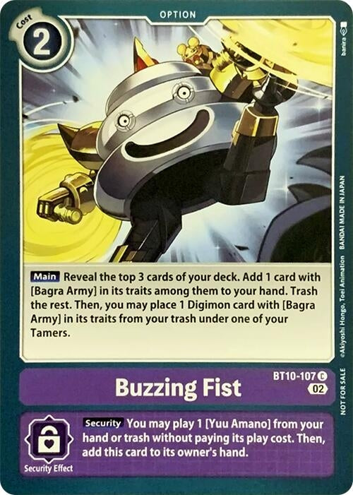 Image for Buzzing Fist (BT10-107 C) (RPC) - Digimon Card Game