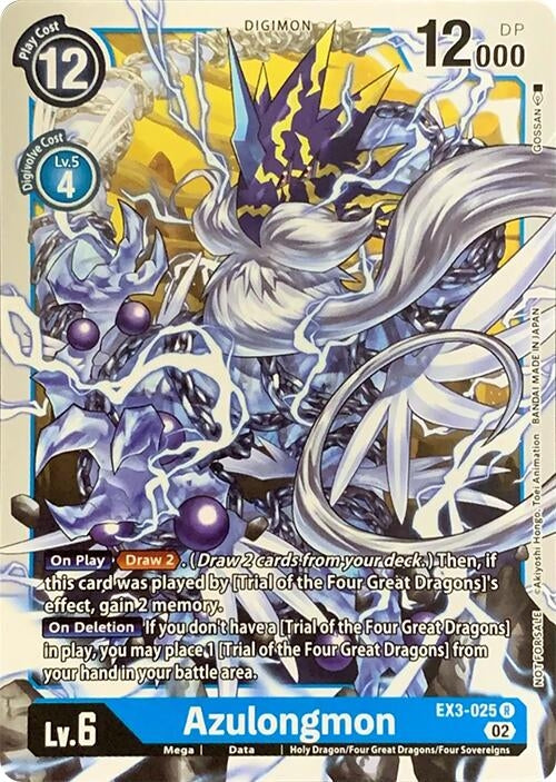 Image for Azulongmon (EX3-025 R) (RPC) - Digimon Card Game