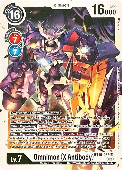 Image for Omnimon (X Antibody) (BT10-086 SR) (RPC) - Digimon Card Game