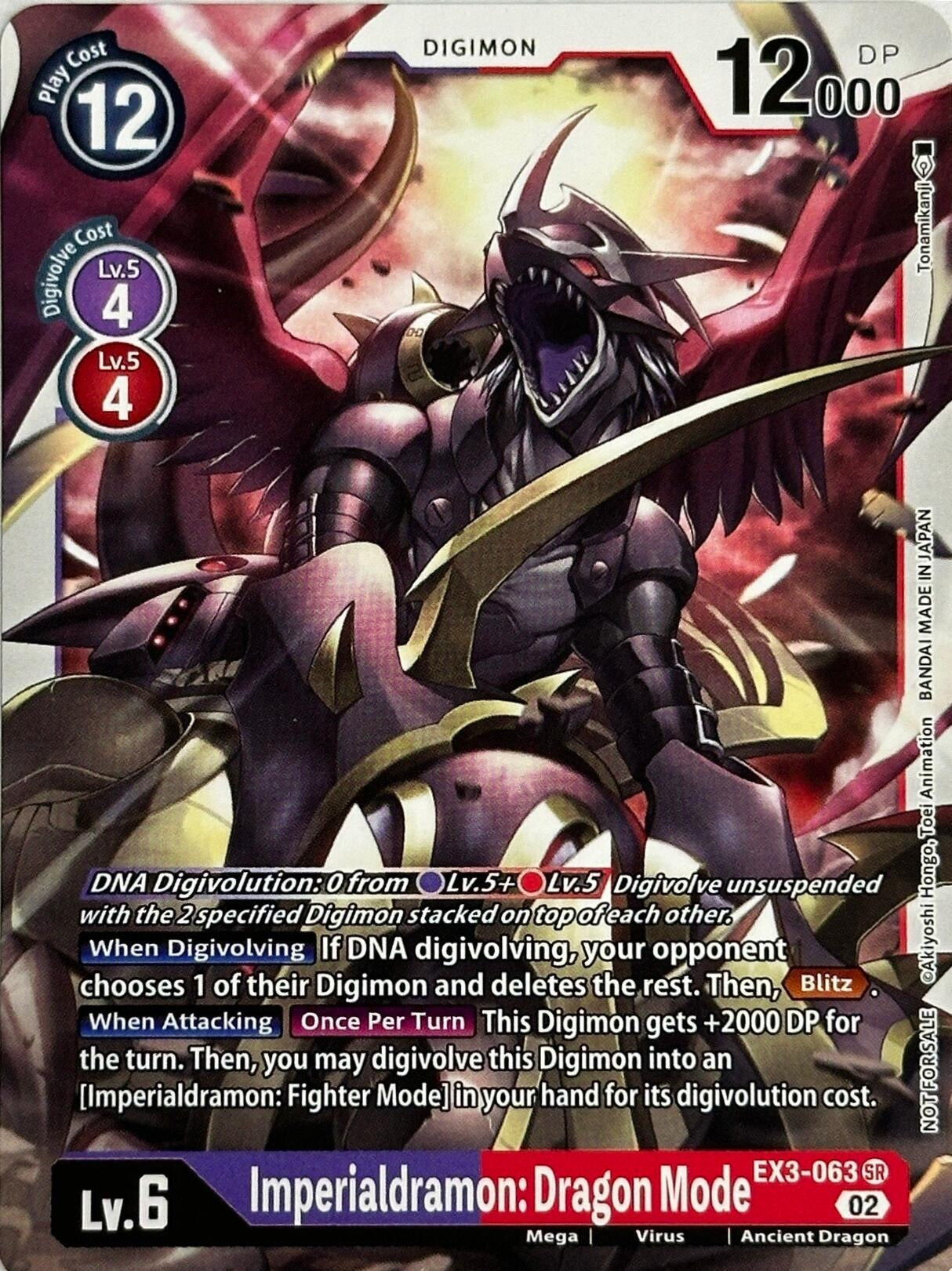 Image for Imperialdramon: Dragon Mode (EX3-063 SR) (RPC) - Digimon Card Game