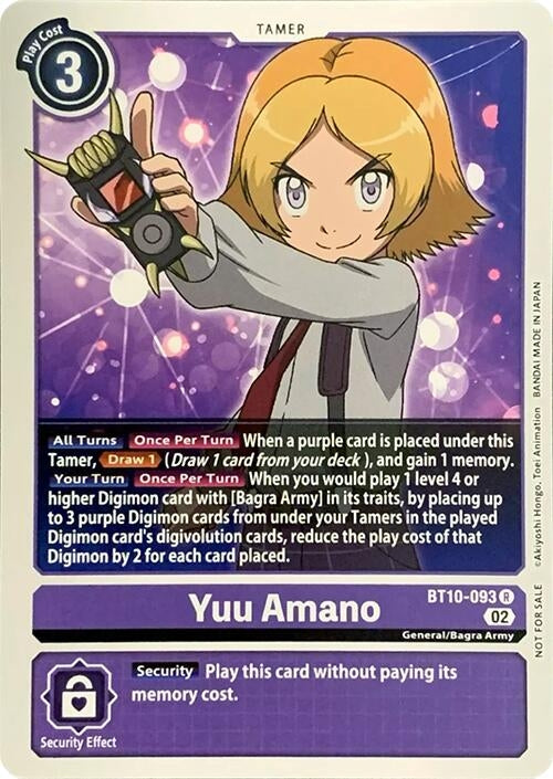 Image for Yuu Amano (BT10-093 R) (RPC) - Digimon Card Game