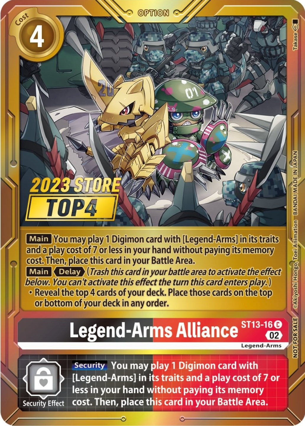 Image for Legend-Arms Alliance (2023 Store Top 4) (ST13-16 C) (ST-13) - Digimon Card Game