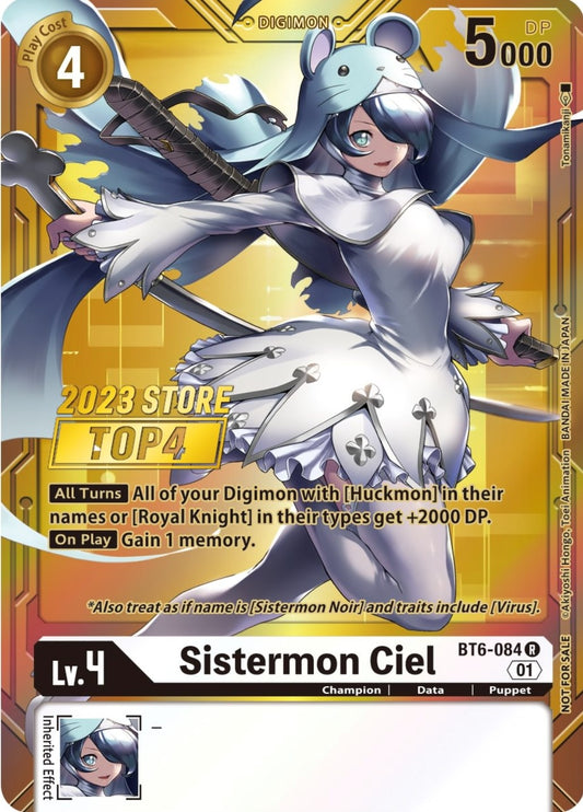 Image for Sistermon Ciel (2023 Store Top 4) (BT6-084 R) (BT06) - Digimon Card Game
