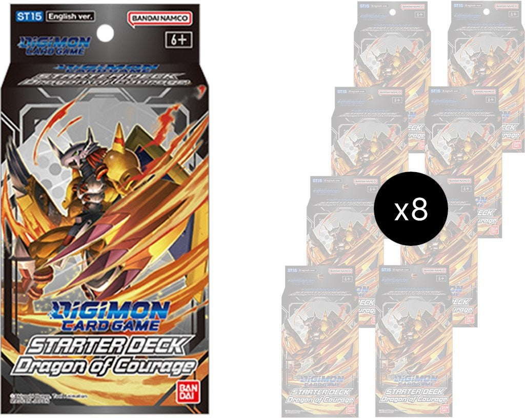 Image for Dragon of Courage Starter Deck Display - Digimon Card Game