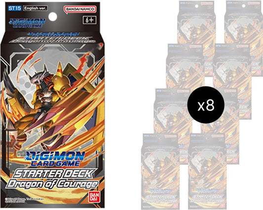 Image for Dragon of Courage Starter Deck Display - Digimon Card Game