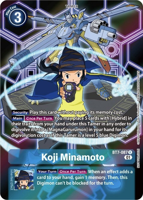 Image for Koji Minamoto (D-Scanner Alternate Art) (BT7-087 R) (BT07) - Digimon Card Game